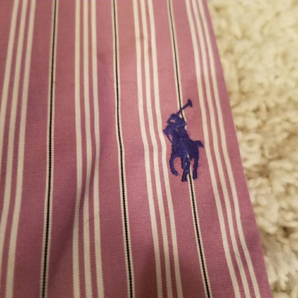 NWOT Ralph Lauren Purple Stripe Dress Shirt 151/2 - Picture 3 of 4